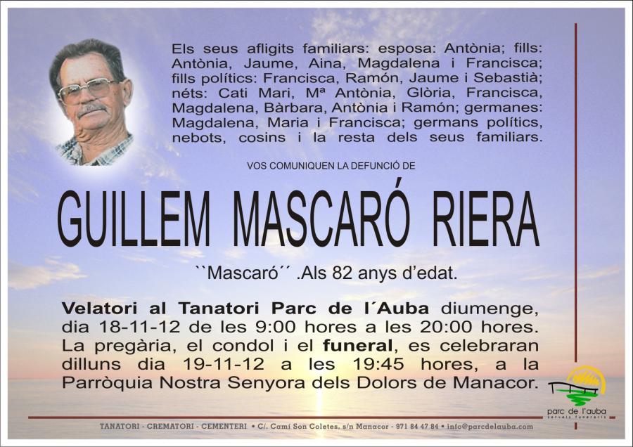 GUILLEM MASCARÓ  RIERA