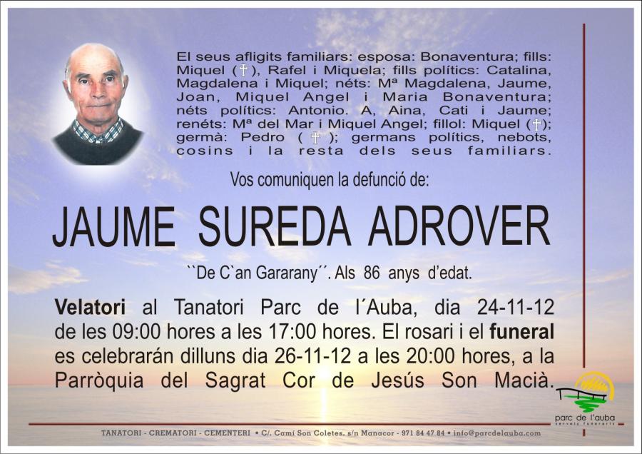 JAUME SUREDA  ADROVER