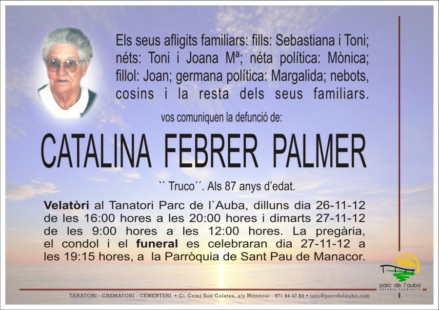 CATALINA   FEBRER  PALMER