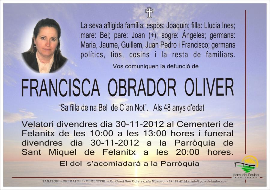 Francisca  Obrador Oliver