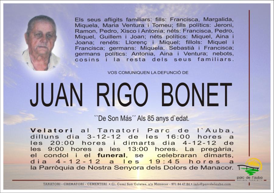 JUAN RIGO  BONET
