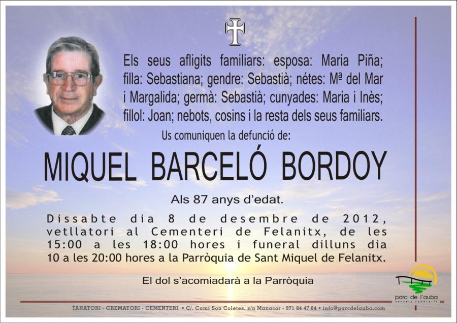 MIQUEL BARCELÓ BORDOY