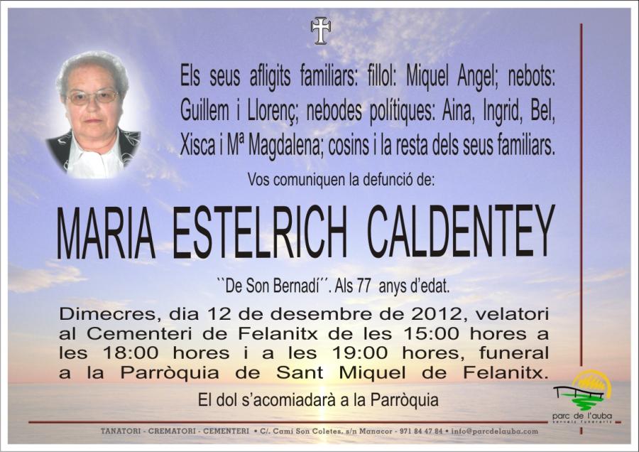 MARIA ESTELRICH  CALDENTEY