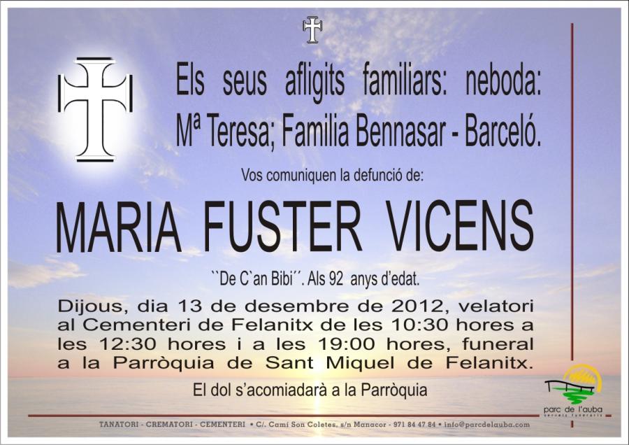 MARIA FUSTER  VICENS