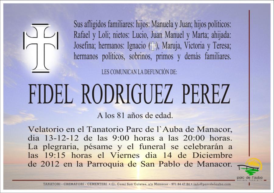 FIDEL RODRIGUEZ PEREZ