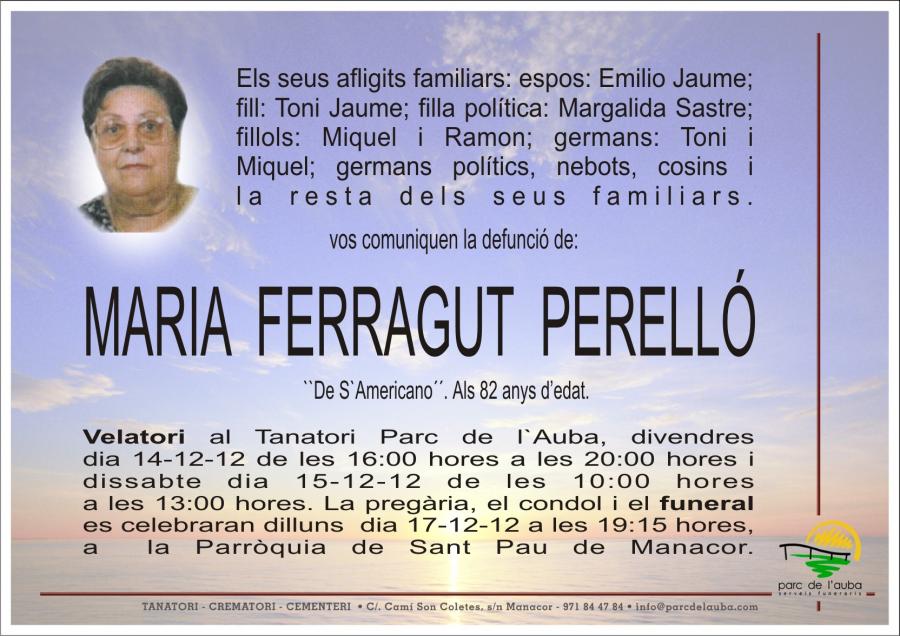 MARIA FERRAGUT  PERELLO