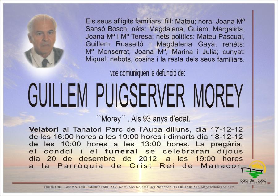 GUILLEM  PUIGSERVER  MOREY