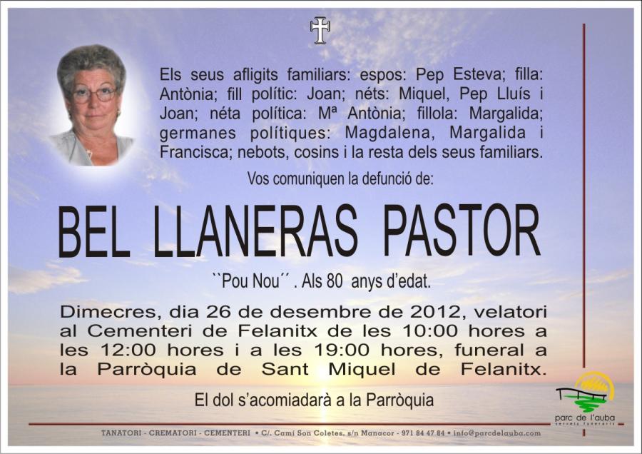 BEL LLANERAS  PASTOR