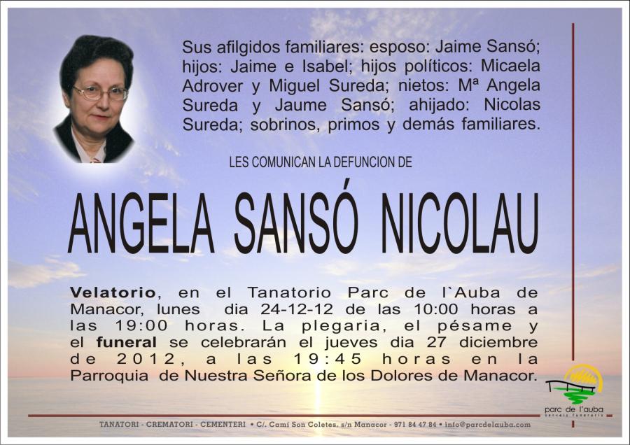 ANGELA SANSÓ  NICOLAU