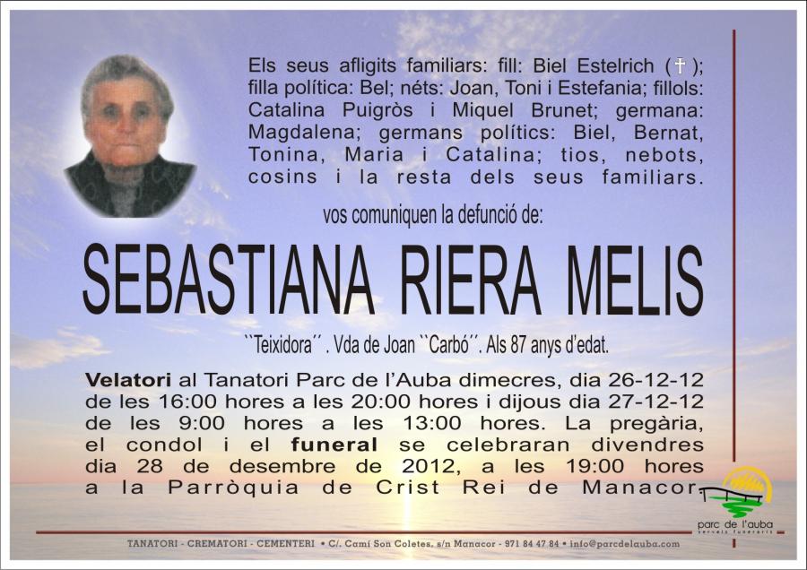 SEBASTIANA RIERA  MELIS