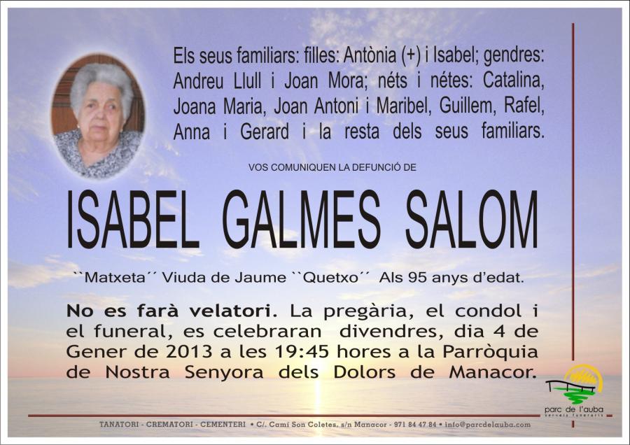 ISABEL GALMES SALOM