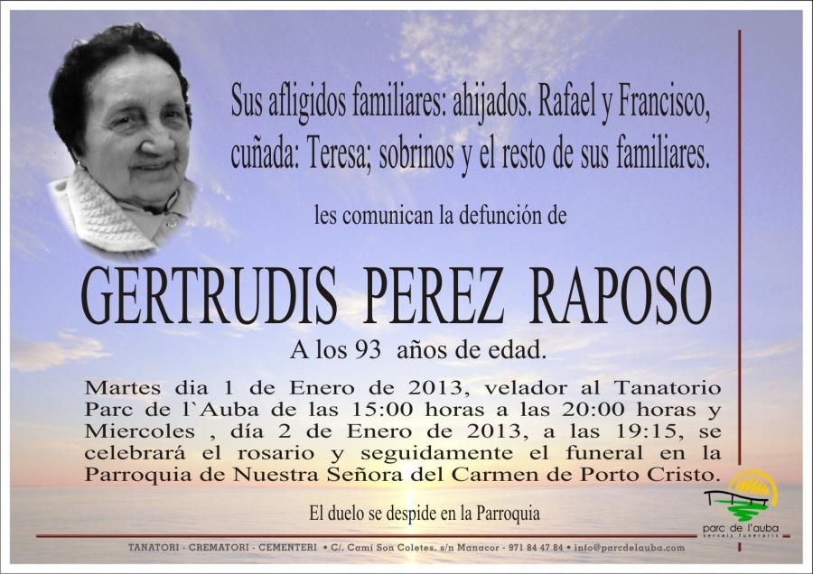GERTRUDIS PEREZ RAPOSO