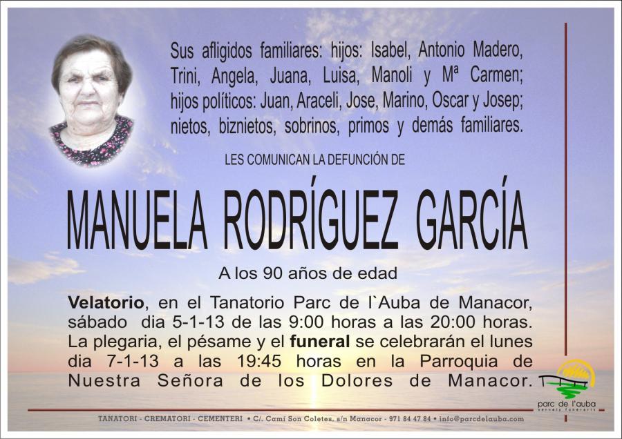 MANUELA RODRIGUEZ  GARCIA