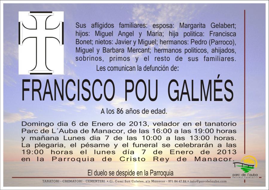FRANCISCO  POU GALMÉS