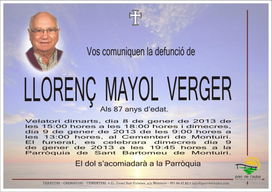 LLORENÇ MAYOL  VERGER