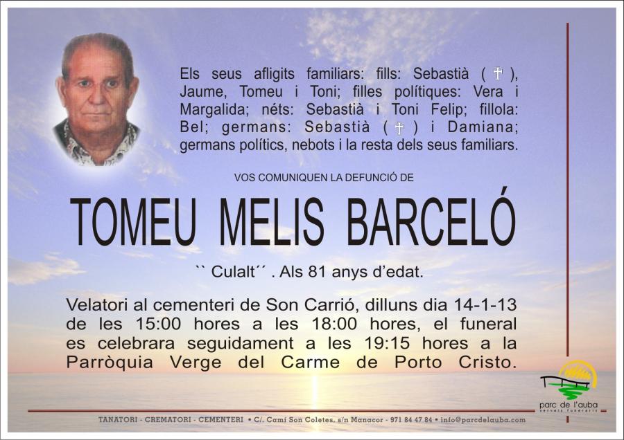 TOMEU MELIS  BARCELO