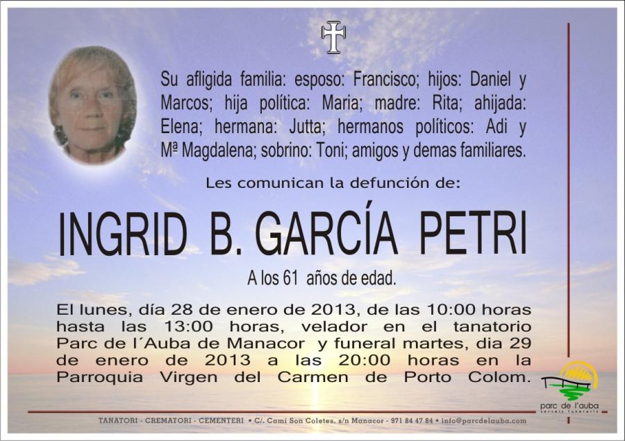 INGRID  BRIGITTE GARCÍA  PETRI