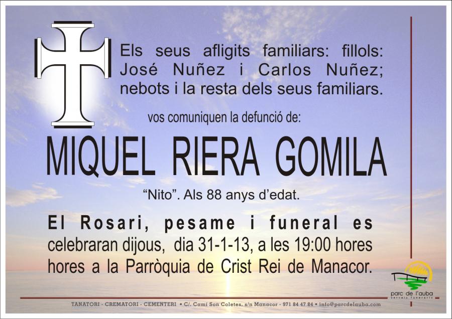 MIQUEL RIERA GOMILA