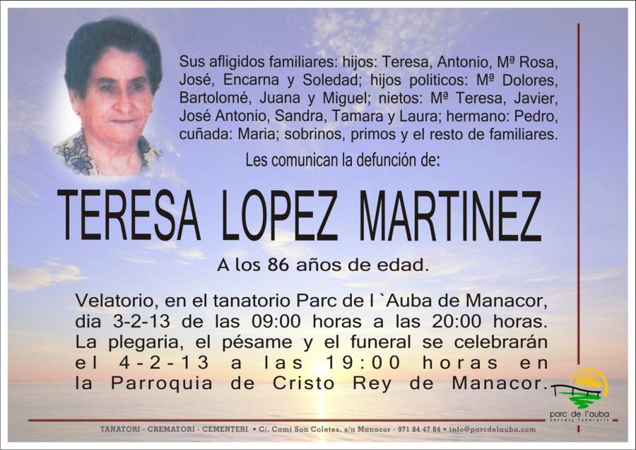 TERESA LOPEZ MARTINEZ
