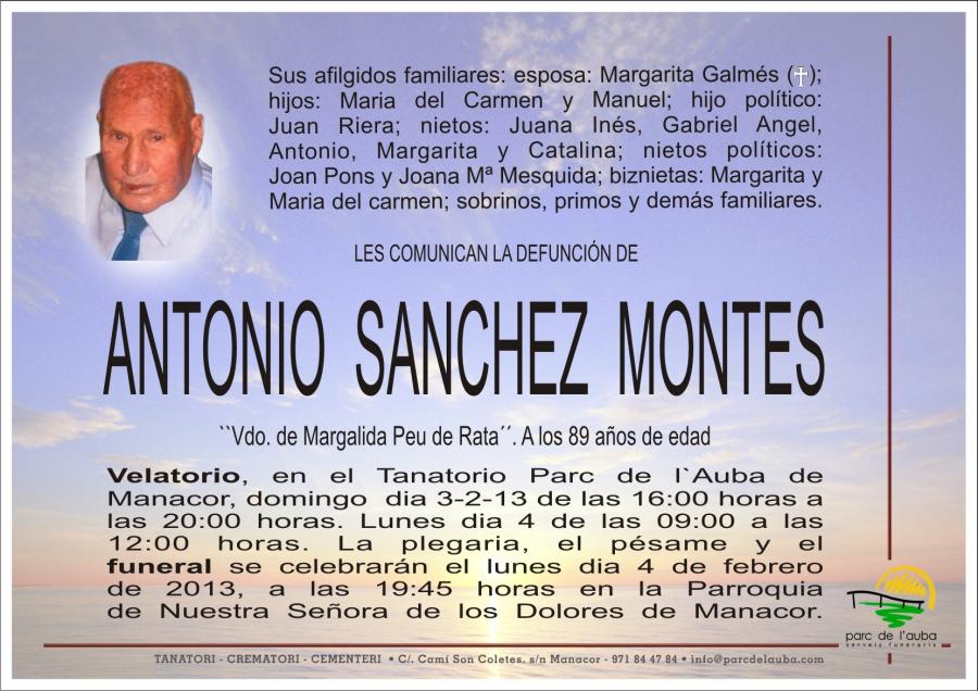 ANTONIO   SANCHEZ  MONTES