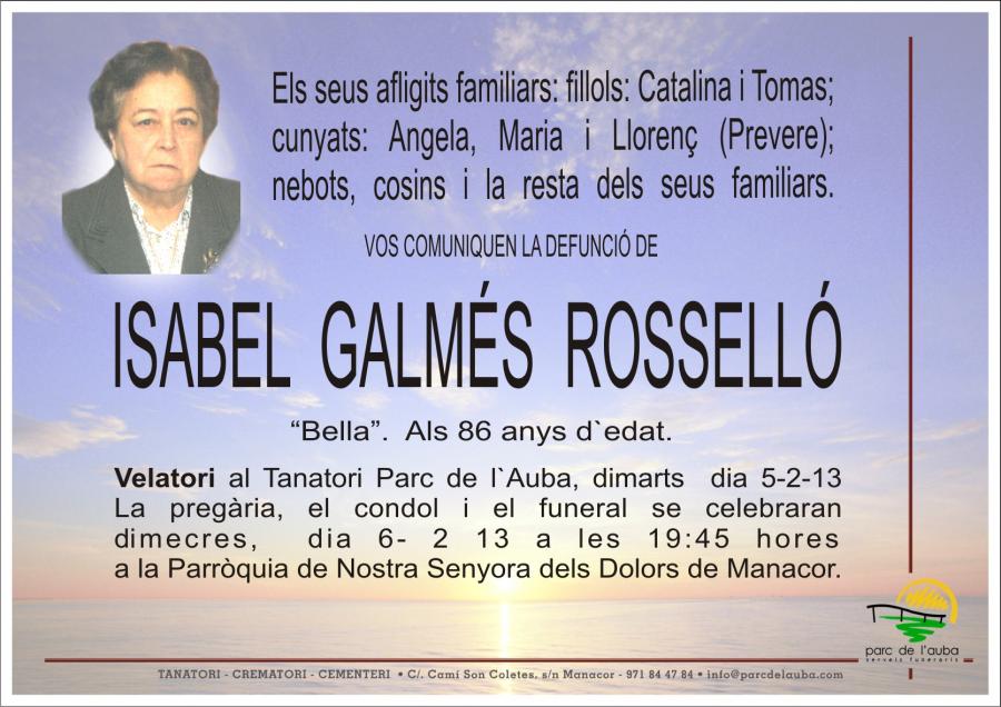 ISABEL GALMÉS ROSSELLÓ