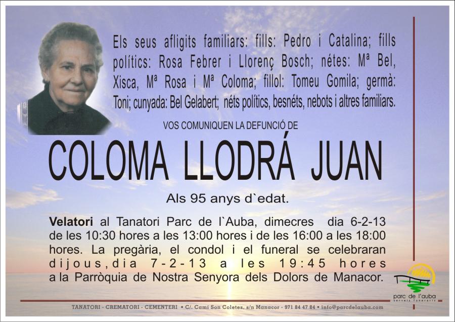 COLOMA LLODRÁ JUAN