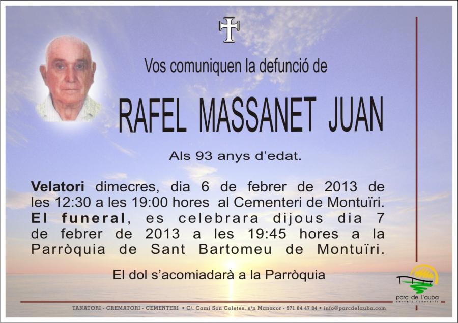 RAFEL MASSANET  JUAN