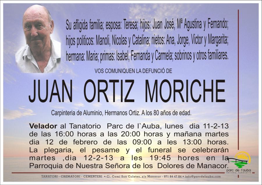 JUAN ORTIZ MORICHE