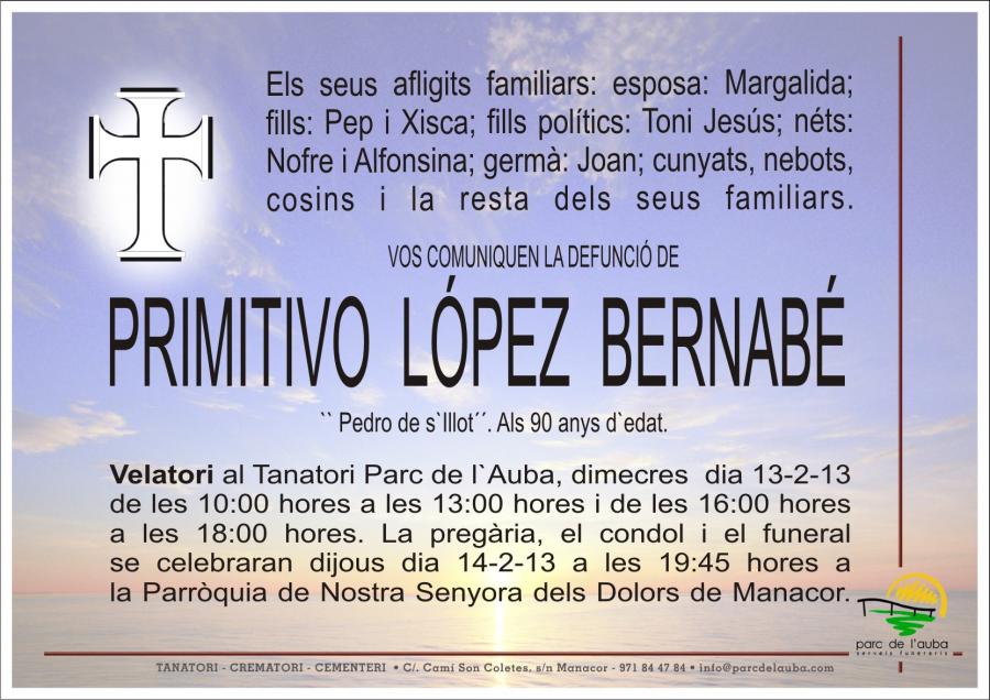 PRIMITIVO LOPEZ  BERNABE
