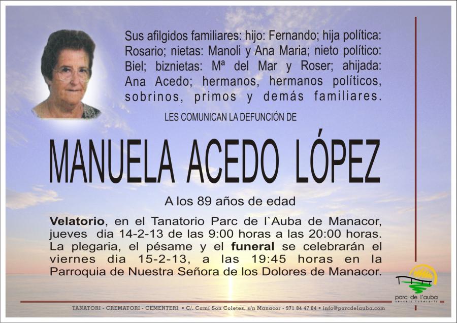 MANUELA ACEDO  LÓPEZ