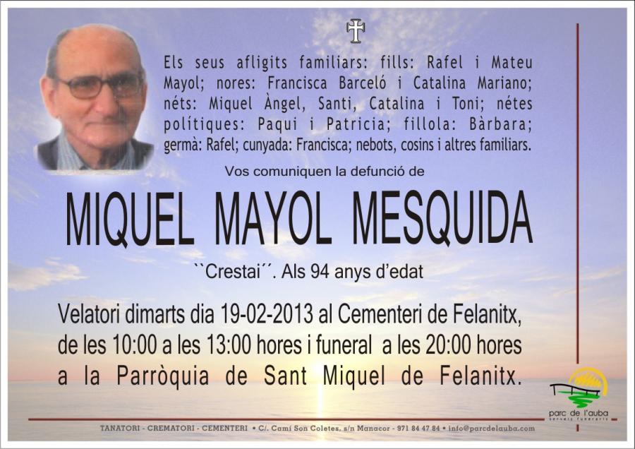 MIQUEL  MAYOL  MESQUIDA