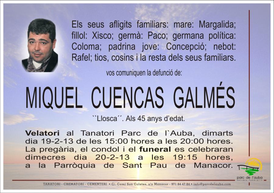 MIQUEL CUENCAS  GALMÉS