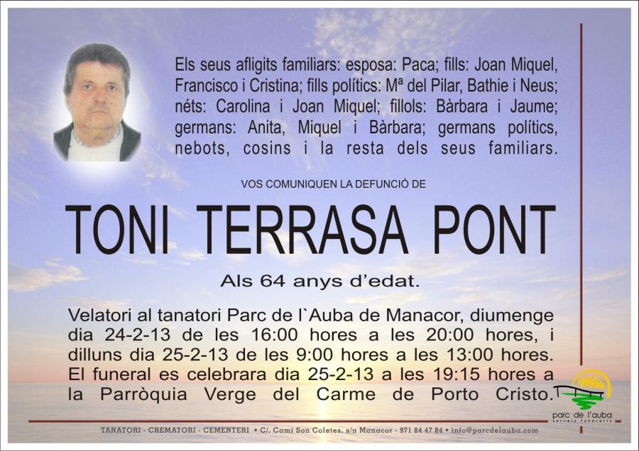 TONI TERRASA  PONT