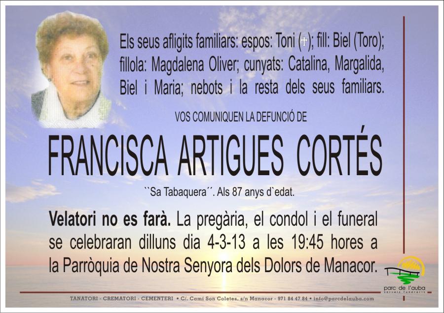 FRANCISCA ARTIGUES CORTÉS