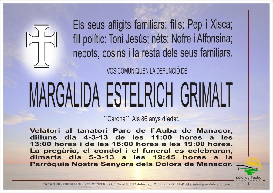 MARGALIDA ESTELRICH  GRIMALT