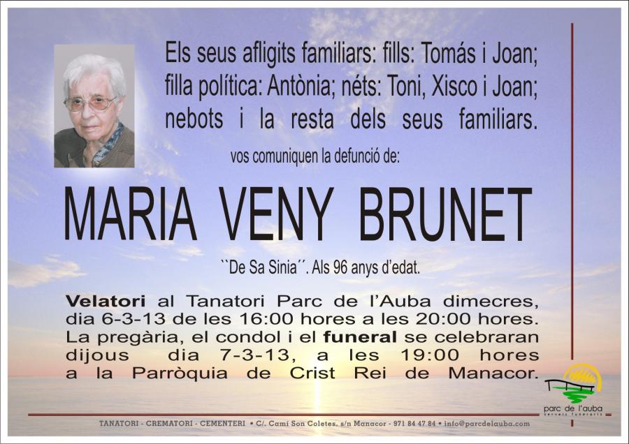 MARIA VENY  BRUNET