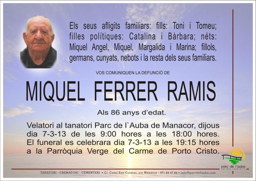 MIQUEL FERRER  RAMIS