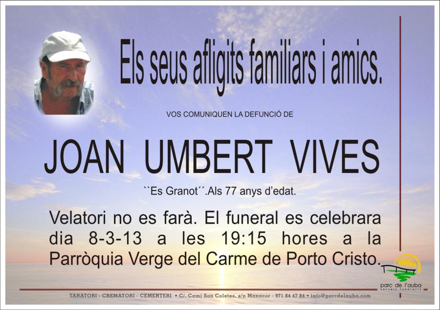 JOAN UMBERT  VIVES