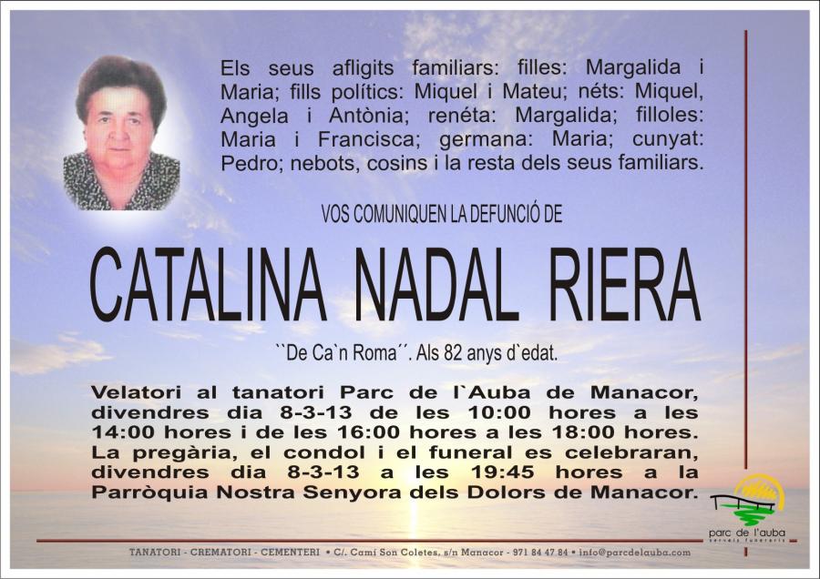 CATALINA NADAL  RIERA
