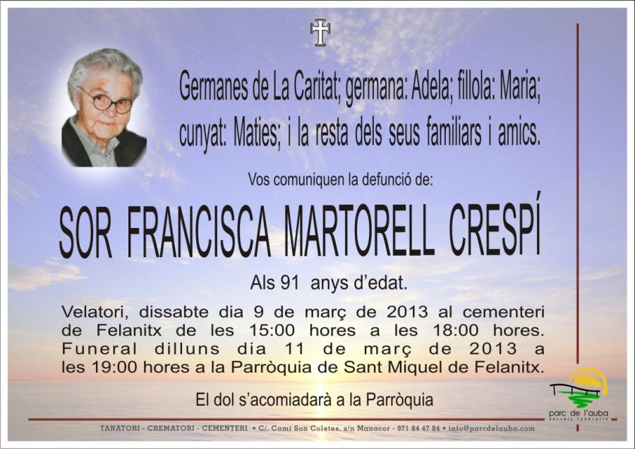 SOR  FRANCISCA MARTORELL  CRESPÍ