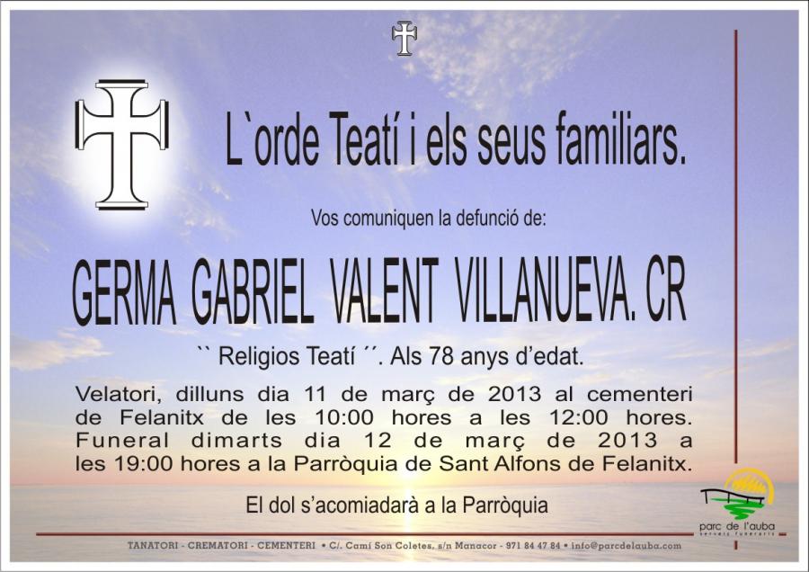 GERMA GABRIEL VALENT  VILLANUEVA