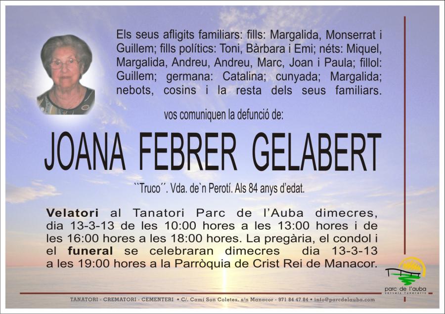 JOANA FEBRER  GELABERT