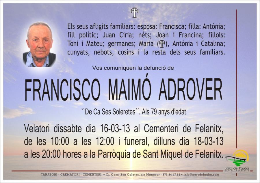 FRANCISCO MAIMÓ  ADROVER