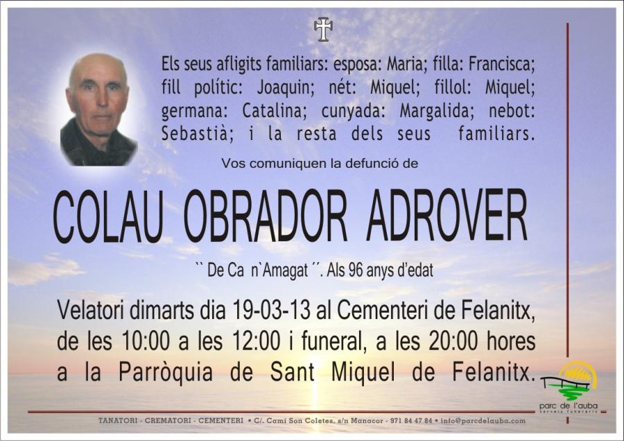 COLAU OBRADOR  ADROVER