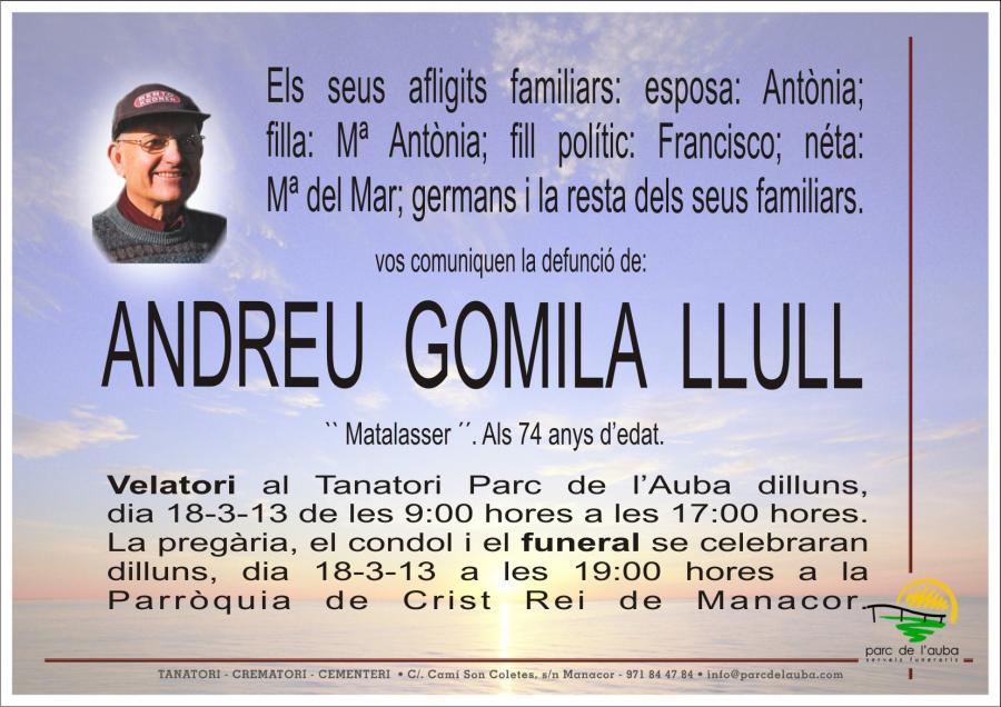 ANDREU   GOMILA  LLULL