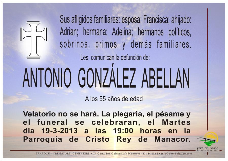 ANTONIO GONZALEZ  ABELLAN