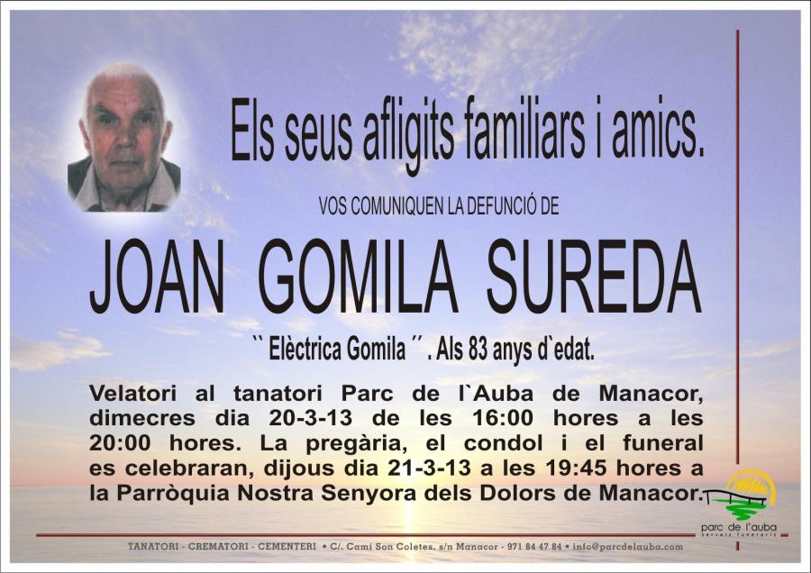 JOAN GOMILA  SUREDA