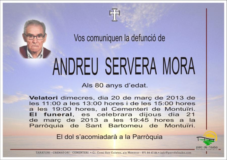 ANDREU SERVERA   MORA