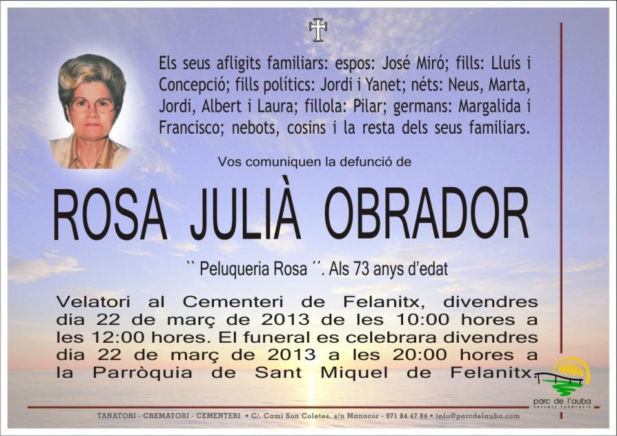 ROSA JULIÀ  OBRADOR