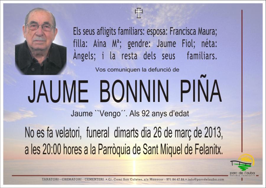 JAUME BONNIN PIÑA